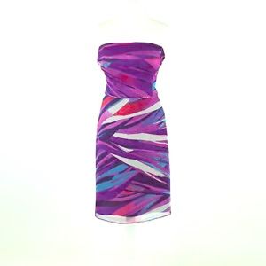 Colorful Strapless Dress