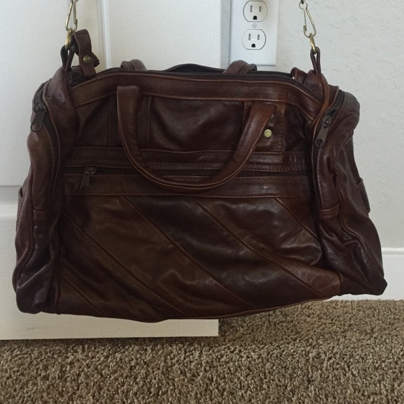 All-leather brown tote bag - Picture 3 of 3