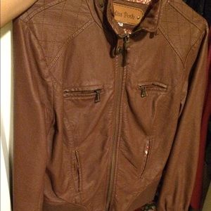 Brown leather jacket for sale!