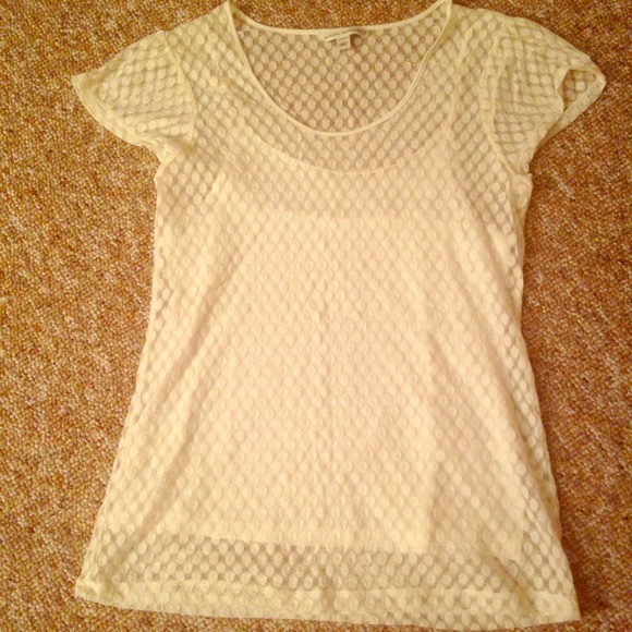 Banana Republic lace top with attached camisole.
