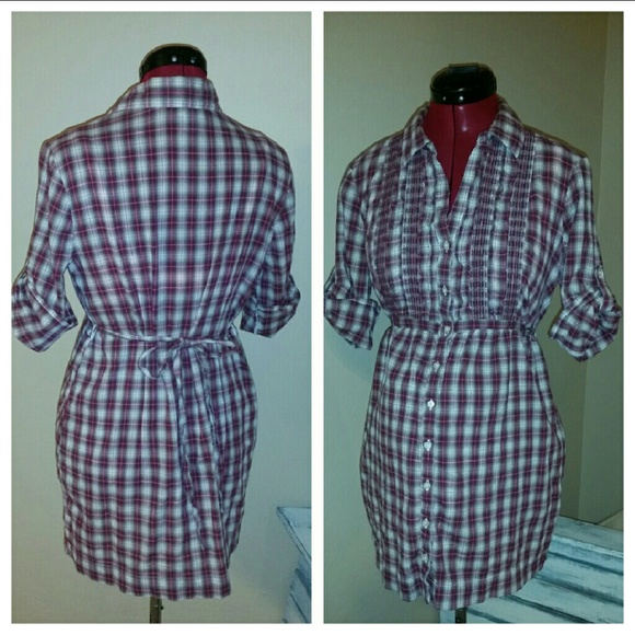 Motherhood plaid tunic