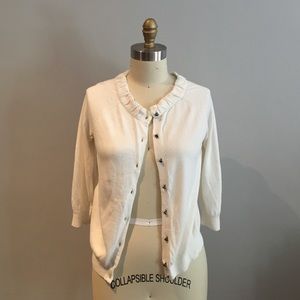 Ann Taylor Loft Petite Cream Cardigan