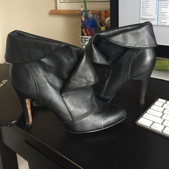 Report fold over cuff high heel ankle boot booties - Picture 3 of 5