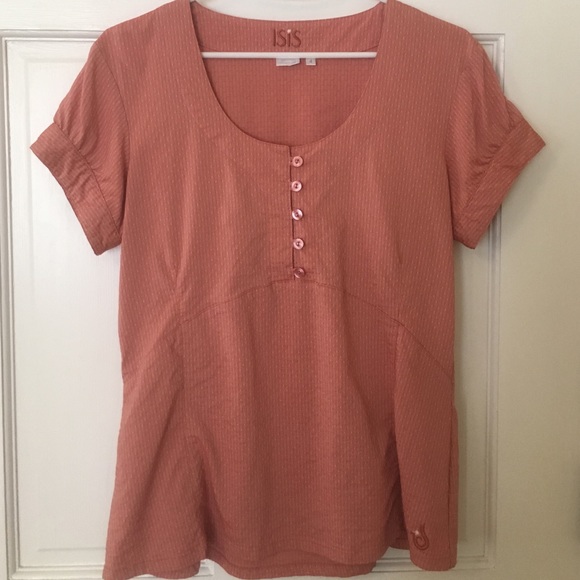 ISIS for Women brand scoop neck nylon top.