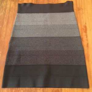 BCBG Ombré Grey Bandage Skirt