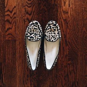 GAP Leopard Print Piped Loafer Flats-Sz. 8