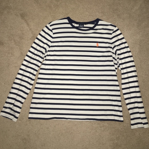 Ralph Lauren Sport long sleeve shirt -Navy & White