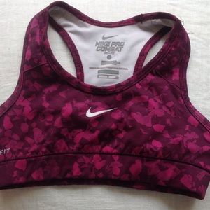 Nike Pro Purple Print Sports Bra