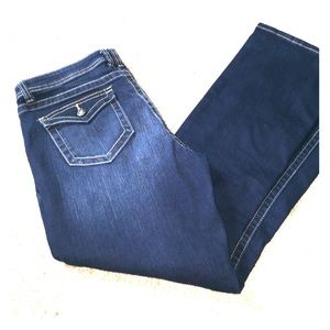 Dark wash bootcut jeans