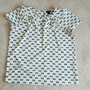 J Crew bow print blouse
