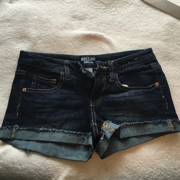 Dark wash jean shorts
