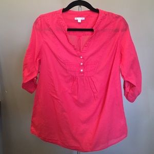 Gap lightweight blouse, pink/coral, M