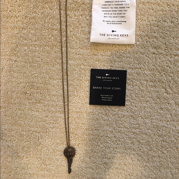The giving key necklace- Hope