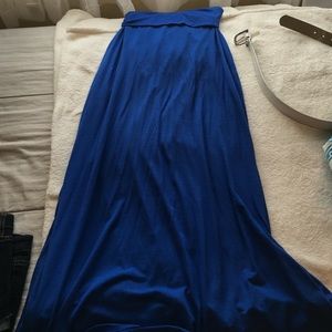 Blue maxi skirt