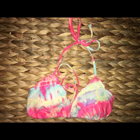 Tie Dye Triangle Bikini Top