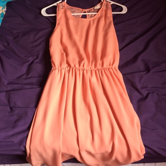 Coral Lace Dress