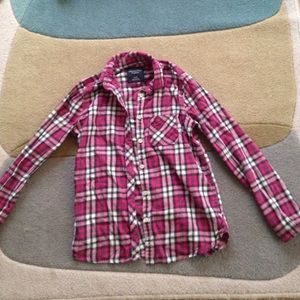 Pink and white flannel
