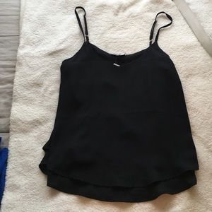 Black flowy tank