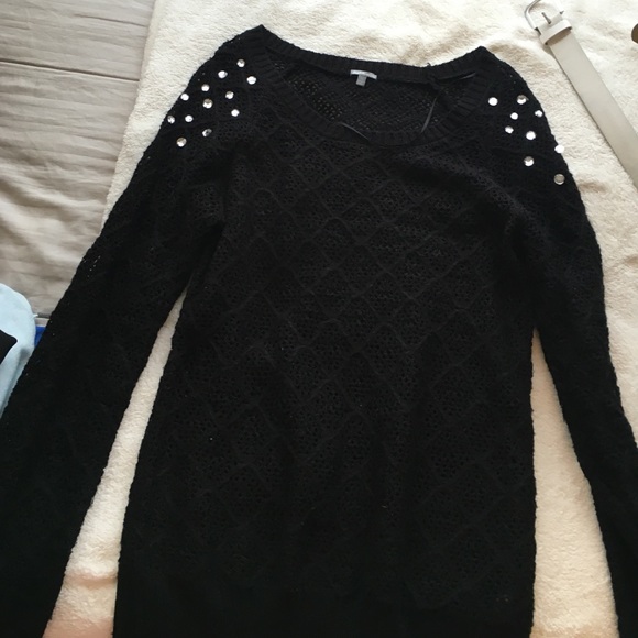 Black studded sweater