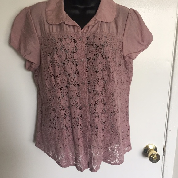 Large Pink Lace Tops