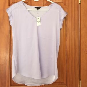 Express NWT lavender v neck short sleeve shirt