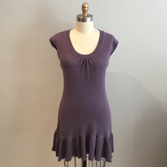 NWOT Anthropologie Sparrow Dusty Purple Knit Dress