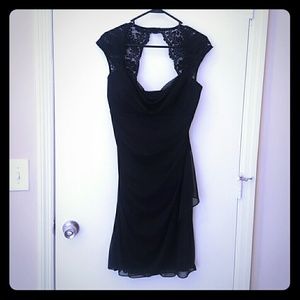 Black knee-length bridesmaid's dress, sz. 16