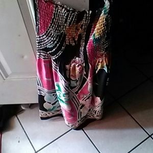 Safe small flower print Chinese dress