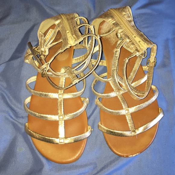Gold Gladiator Sandals