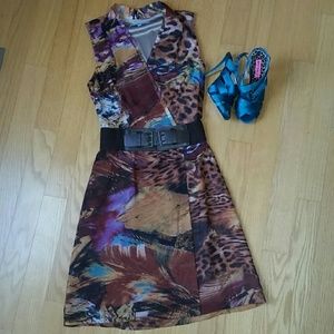 NWOT Antonio Melani Mix Animal Print Dress