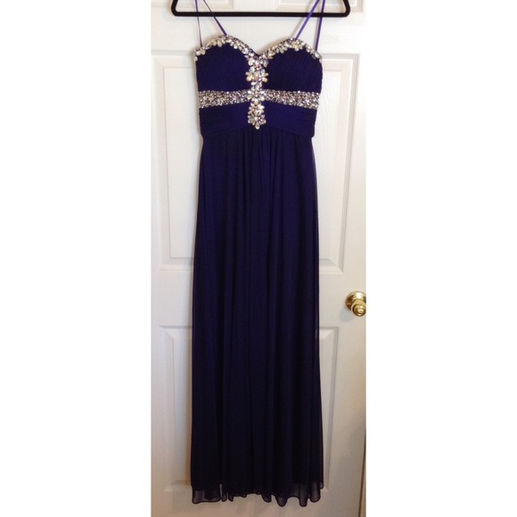 Strapless Embellished Prom Dress