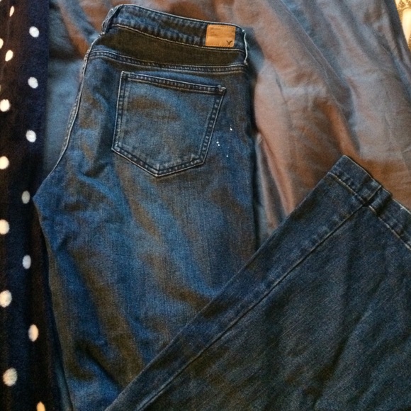 Dark blue jeans boot cut