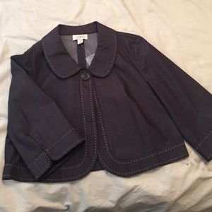 Ann Taylor Loft cropped denim jacket. Size 8