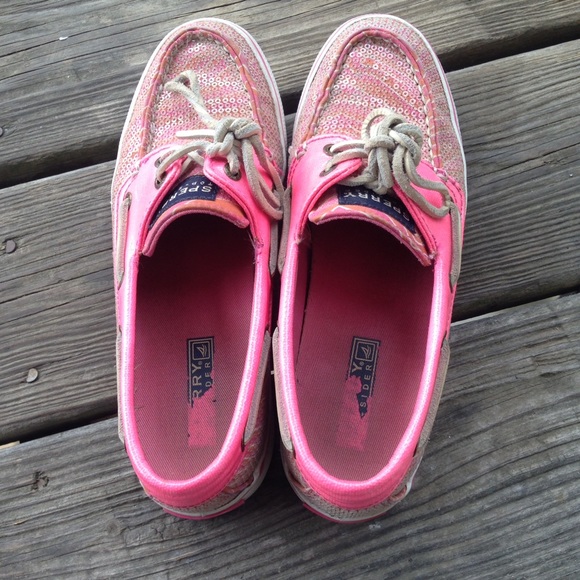 Pink& orange Sperrys - Picture 2 of 3
