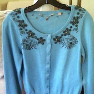 Sky blue cardigan, medium.