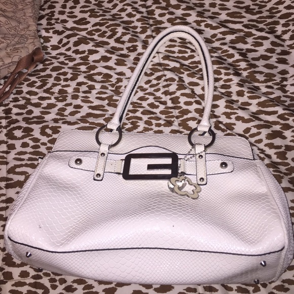 Guess white purse
