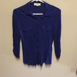 Blue button up size small
