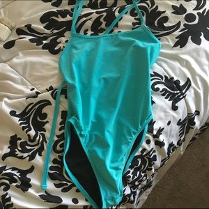 Jolyn Dayno Tie-Back Onesie "Hawaii Blue" Size 30