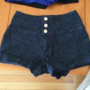 High waisted blue jean shorts. Size 4