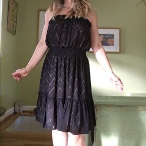 Strapless Rebecca Taylor Black Dress- sz 6