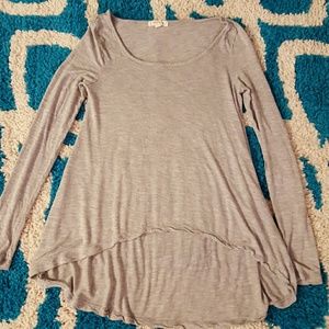 Long sleeve wide neck top
