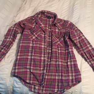 Ralph Lauren purple plaid flannel shirt