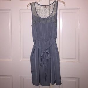 Gray Blue Sleeveless Dress!