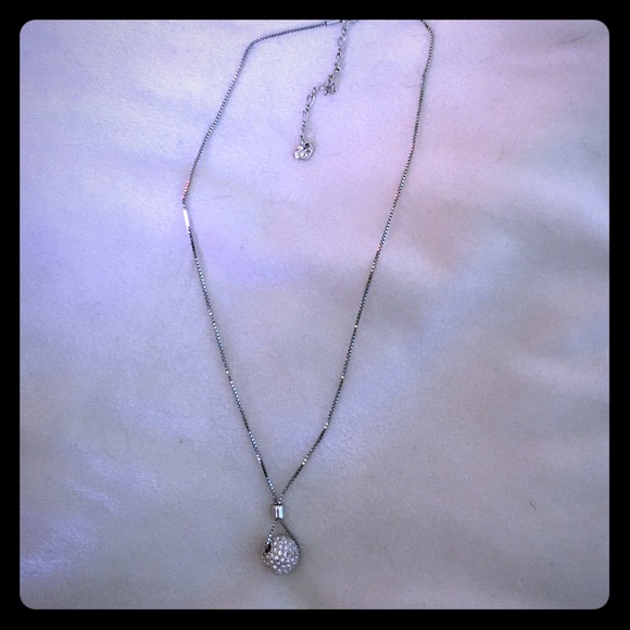 Swarovski Crystal Ball Drop Necklace