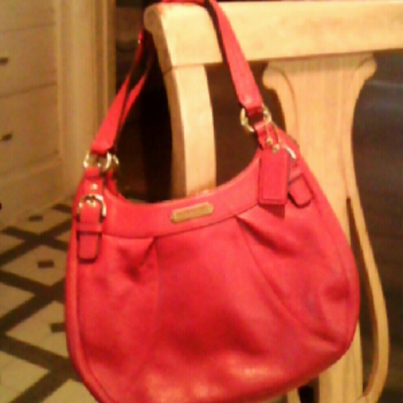 Authentic red coach purse