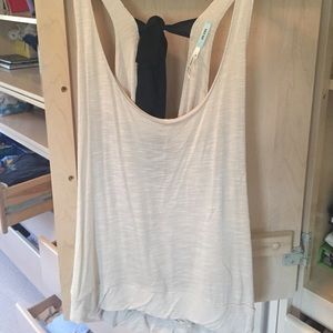 Cream tank with open back