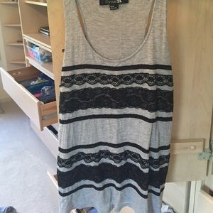 Flowy tank with lace design
