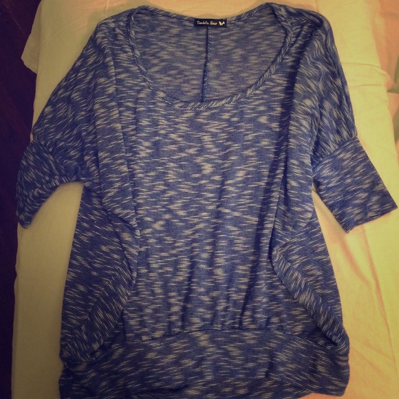 Blue loose fitting top