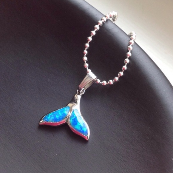 Fire Opal Necklace Pink/Blue/White~18-20" Chain - Picture 3 of 3