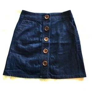 Button front Boden denim skirt